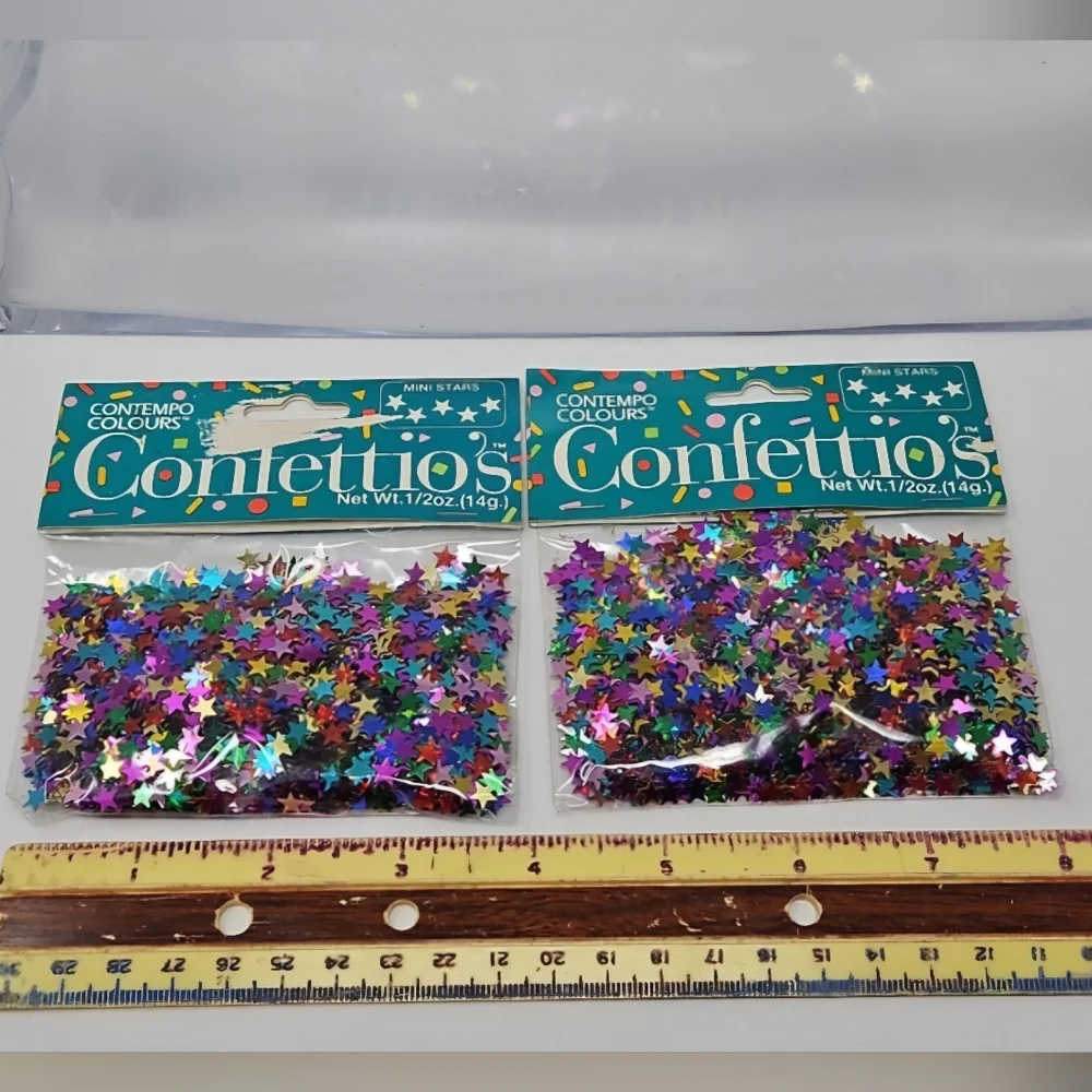 2 Packs of Confettios Multi-Color Mini Stars